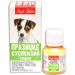 Празицид суспензия для собак мелких пород и щенков, фл. 6мл (на 5кг)